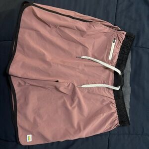 Vuori Men's Banks Shorts 7.5" Inseam Terracotta Slub Stripe M